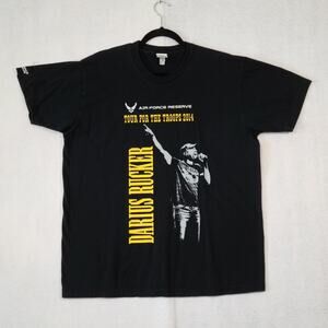 Darius Rucker 2014 AF Tour Concert Short Sleeve T-Shirt, Black Men Size XL, EUC